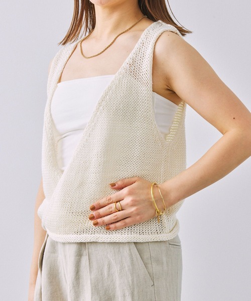 BABYLONE（バビロン）の「カシュクールニットジレ（ニット/セーター・レディース・オフホワイト/ベージュ・フリー）」の20枚目の写真