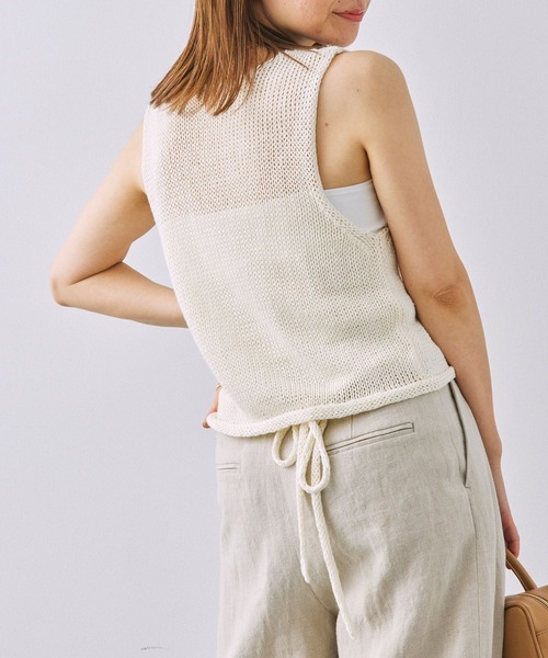 BABYLONE（バビロン）の「カシュクールニットジレ（ニット/セーター・レディース・オフホワイト/ベージュ・フリー）」の5枚目の写真