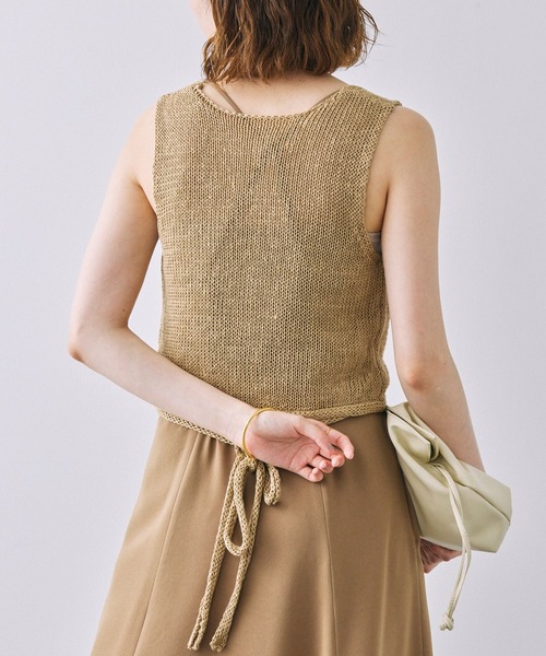 BABYLONE（バビロン）の「カシュクールニットジレ（ニット/セーター・レディース・オフホワイト/ベージュ・フリー）」の11枚目の写真