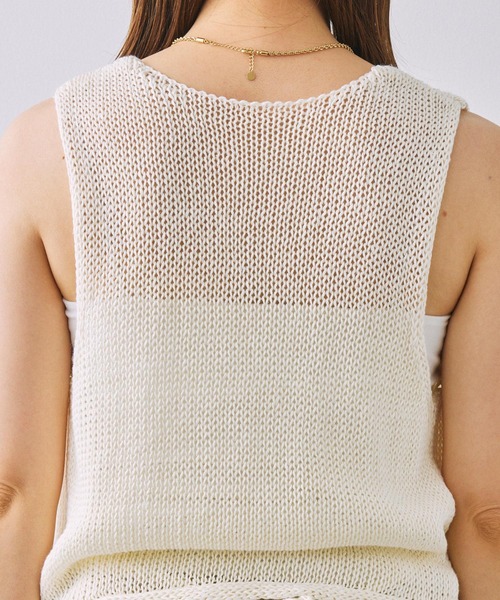 BABYLONE（バビロン）の「カシュクールニットジレ（ニット/セーター・レディース・オフホワイト/ベージュ・フリー）」の18枚目の写真