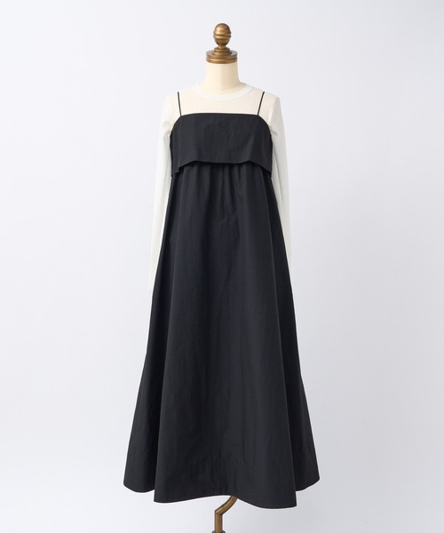 La boutique BonBon（ラブティックボンボン）の「Aラインキャミワンピース（ワンピース・レディース・ブラック/ベージュ・FREE）」の15枚目の写真