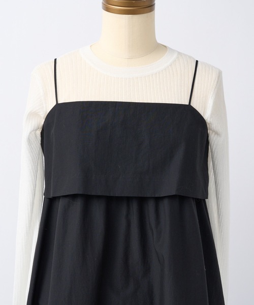 La boutique BonBon（ラブティックボンボン）の「Aラインキャミワンピース（ワンピース・レディース・ブラック/ベージュ・FREE）」の18枚目の写真