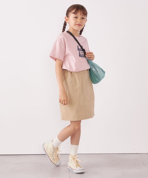monmimi(モンミミ)の「【SHIPS any別注】MONMIMI: グラフィック プリント 半袖 Tシャツ<KIDS>(Tシャツ/カットソー・キッズ・ライトブルー/ホワイト/ピンク・110/130/120)」の8枚目の写真