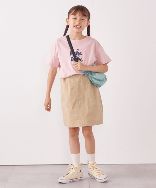 monmimi(モンミミ)の「【SHIPS any別注】MONMIMI: グラフィック プリント 半袖 Tシャツ<KIDS>(Tシャツ/カットソー・キッズ・ライトブルー/ホワイト/ピンク・110/130/120)」の9枚目の写真