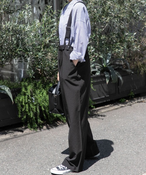 FORK&SPOON（フォークアンドスプーン）の「FORK&SPOON　サスペンダーパンツ（その他パンツ・レディース・ベージュ系その他/ブラック・1/2）」の12枚目の写真