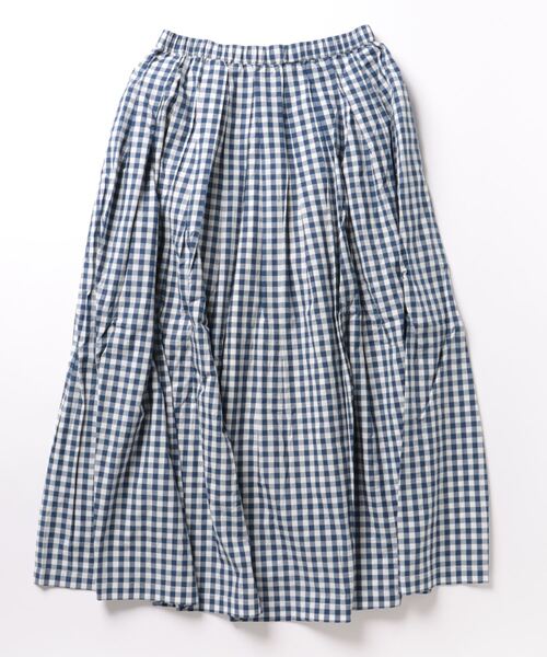 PICCIN(ピッチン)の「【WEB限定】ギンガムチェックコットンフレアスカート(スカート・レディース・ブラック系その他/ブルー系その他・M)」の3枚目の写真