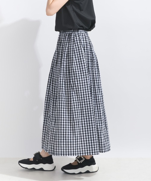 PICCIN(ピッチン)の「【WEB限定】ギンガムチェックコットンフレアスカート(スカート・レディース・ブラック系その他/ブルー系その他・M)」の20枚目の写真