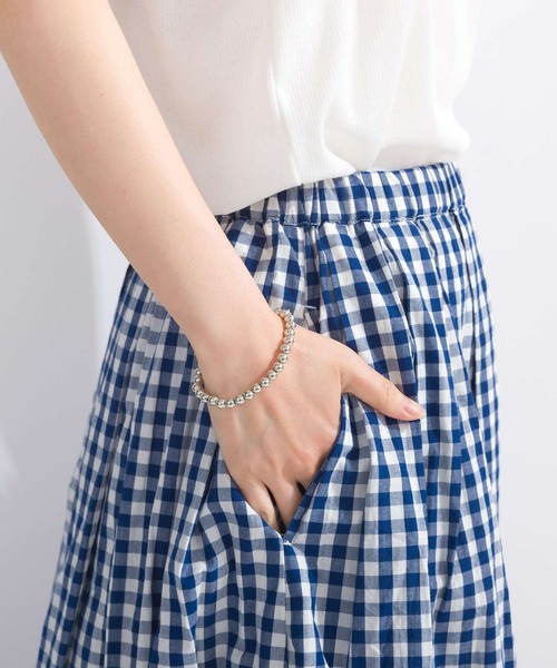 PICCIN(ピッチン)の「【WEB限定】ギンガムチェックコットンフレアスカート(スカート・レディース・ブラック系その他/ブルー系その他・M)」の14枚目の写真