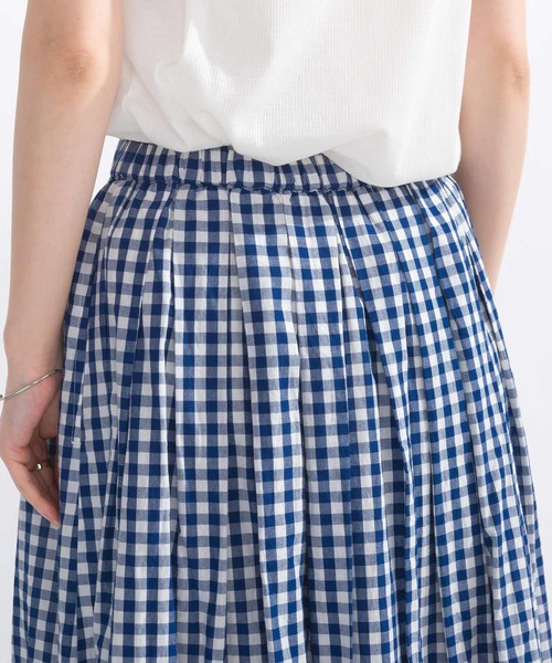 PICCIN(ピッチン)の「【WEB限定】ギンガムチェックコットンフレアスカート(スカート・レディース・ブラック系その他/ブルー系その他・M)」の13枚目の写真