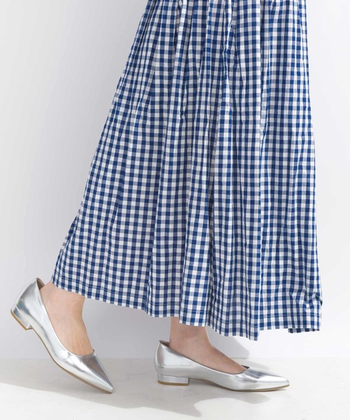 PICCIN(ピッチン)の「【WEB限定】ギンガムチェックコットンフレアスカート(スカート・レディース・ブラック系その他/ブルー系その他・M)」の15枚目の写真