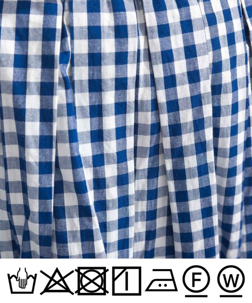 PICCIN(ピッチン)の「【WEB限定】ギンガムチェックコットンフレアスカート(スカート・レディース・ブラック系その他/ブルー系その他・M)」の16枚目の写真
