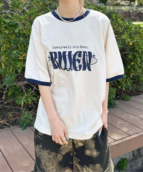 sedacle(セダクル)の「アソートロゴリンガーTシャツ(Tシャツ/カットソー・メンズ・ホワイト系その他/ブラウン/レッド/ネイビー/アイボリー・SMALL/MEDIUM/LARGE)」の4枚目の写真