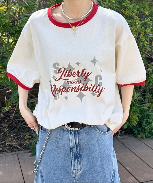 sedacle(セダクル)の「アソートロゴリンガーTシャツ(Tシャツ/カットソー・メンズ・ホワイト系その他/ブラウン/レッド/ネイビー/アイボリー・SMALL/MEDIUM/LARGE)」の5枚目の写真