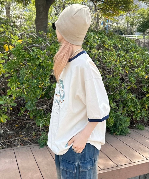 sedacle(セダクル)の「アソートロゴリンガーTシャツ(Tシャツ/カットソー・メンズ・ホワイト系その他/ブラウン/レッド/ネイビー/アイボリー・SMALL/MEDIUM/LARGE)」の6枚目の写真