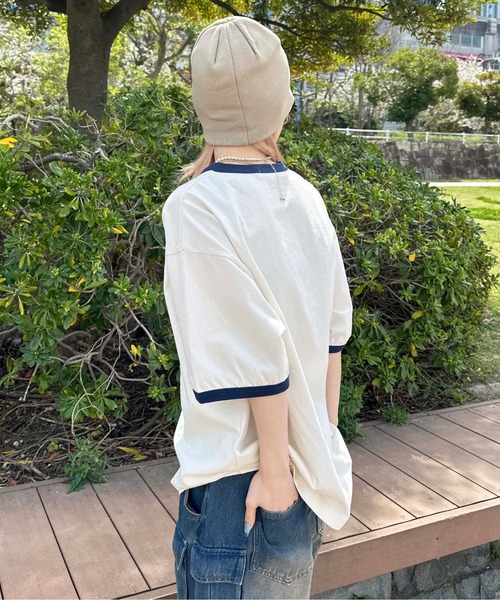 sedacle(セダクル)の「アソートロゴリンガーTシャツ(Tシャツ/カットソー・メンズ・ホワイト系その他/ブラウン/レッド/ネイビー/アイボリー・SMALL/MEDIUM/LARGE)」の7枚目の写真