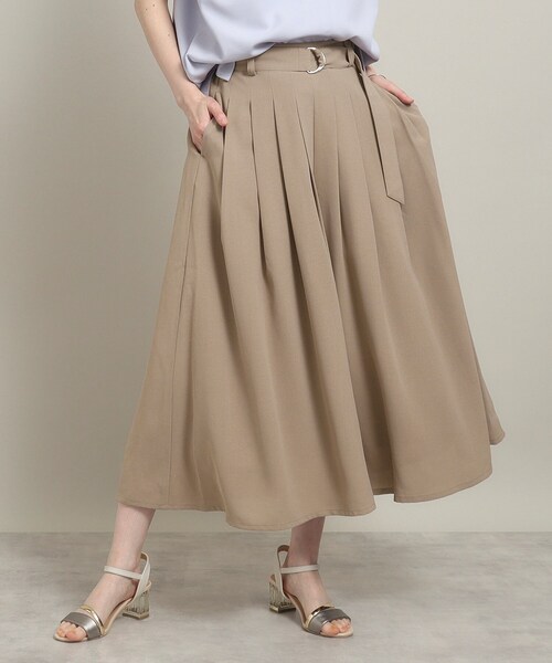 ITS'DEMO（イッツデモ）の「◆【肌触りさらり／ウエストゴム】タックスカーチョ（その他パンツ・レディース・ベージュ/ブラック/グリーン・00）」の2枚目の写真