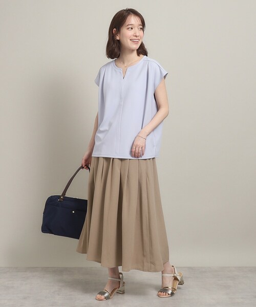 ITS'DEMO（イッツデモ）の「◆【肌触りさらり／ウエストゴム】タックスカーチョ（その他パンツ・レディース・ベージュ/ブラック/グリーン・00）」の17枚目の写真