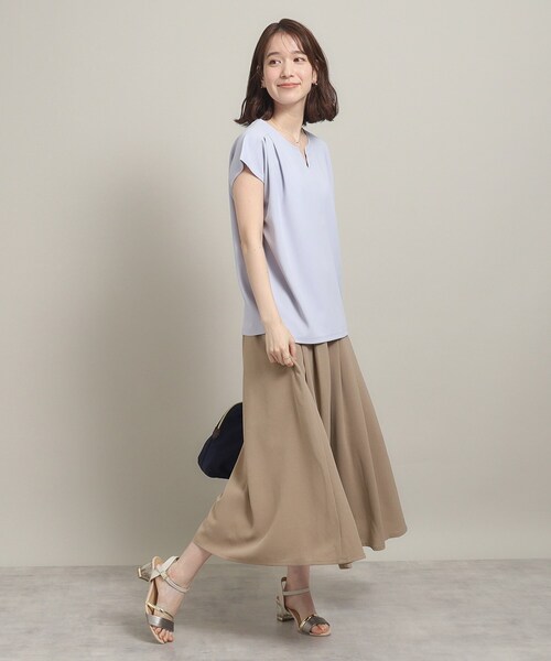 ITS'DEMO（イッツデモ）の「◆【肌触りさらり／ウエストゴム】タックスカーチョ（その他パンツ・レディース・ベージュ/ブラック/グリーン・00）」の16枚目の写真