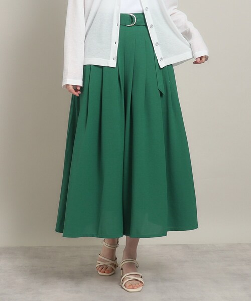 ITS'DEMO（イッツデモ）の「◆【肌触りさらり／ウエストゴム】タックスカーチョ（その他パンツ・レディース・ベージュ/ブラック/グリーン・00）」の14枚目の写真