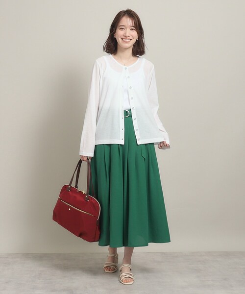 ITS'DEMO（イッツデモ）の「◆【肌触りさらり／ウエストゴム】タックスカーチョ（その他パンツ・レディース・ベージュ/ブラック/グリーン・00）」の13枚目の写真