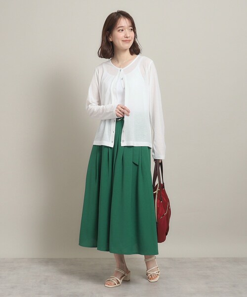 ITS'DEMO（イッツデモ）の「◆【肌触りさらり／ウエストゴム】タックスカーチョ（その他パンツ・レディース・ベージュ/ブラック/グリーン・00）」の12枚目の写真