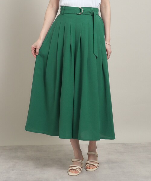 ITS'DEMO（イッツデモ）の「◆【肌触りさらり／ウエストゴム】タックスカーチョ（その他パンツ・レディース・ベージュ/ブラック/グリーン・00）」の10枚目の写真