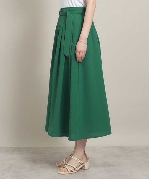 ITS'DEMO（イッツデモ）の「◆【肌触りさらり／ウエストゴム】タックスカーチョ（その他パンツ・レディース・ベージュ/ブラック/グリーン・00）」の9枚目の写真