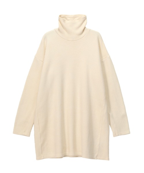 Plantation(プランテーション)の「ストレッチワッフル / チュニック / (O)(Tシャツ/カットソー・レディース・オフホワイト/ブラック/イエロー・M size)」の1枚目の写真