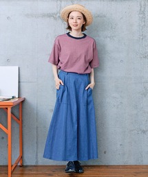 PAR ICI（パーリッシィ）の「ライトデニム ギャザースカート（デニムスカート）」