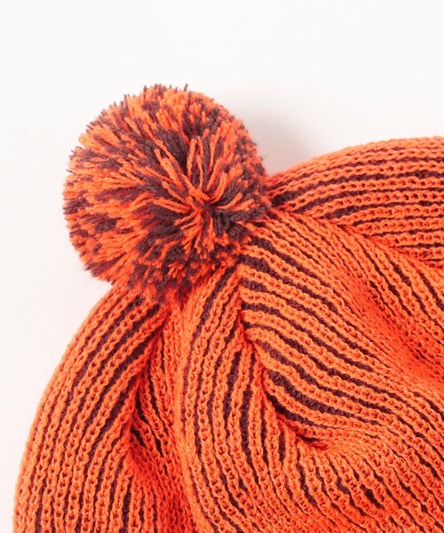 INFIELDER DESIGN（インフィールダーデザイン）の「【別注】INFIELDER DESIGN / STRIPE PON CAP（ニットキャップ/ビーニー・レディース・オレンジ/ネイビー/パープル・ONE SIZE）」の8枚目の写真