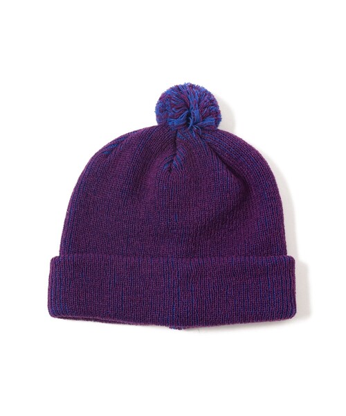 INFIELDER DESIGN（インフィールダーデザイン）の「【別注】INFIELDER DESIGN / STRIPE PON CAP（ニットキャップ/ビーニー・レディース・オレンジ/ネイビー/パープル・ONE SIZE）」の6枚目の写真