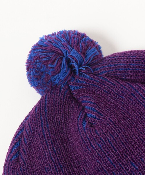 INFIELDER DESIGN（インフィールダーデザイン）の「【別注】INFIELDER DESIGN / STRIPE PON CAP（ニットキャップ/ビーニー・レディース・オレンジ/ネイビー/パープル・ONE SIZE）」の5枚目の写真