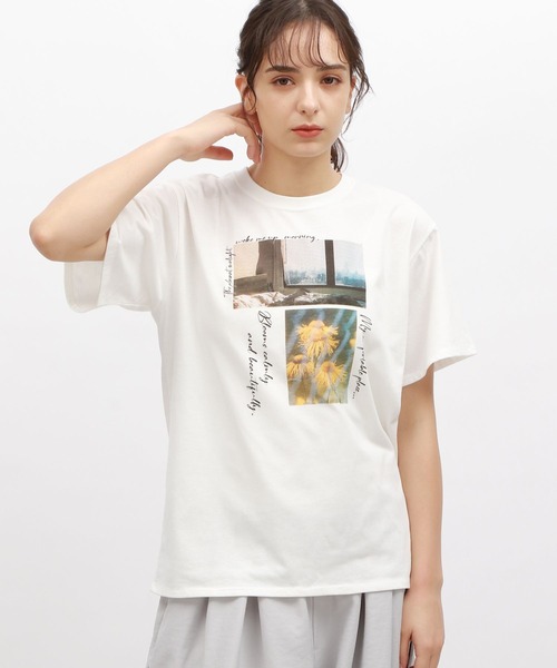 LAKOLE(ラコレ)の「アソートフォトTEE / 125541(Tシャツ/カットソー・レディース・ホワイト/オフホワイト・SMALL/MEDIUM)」の15枚目の写真
