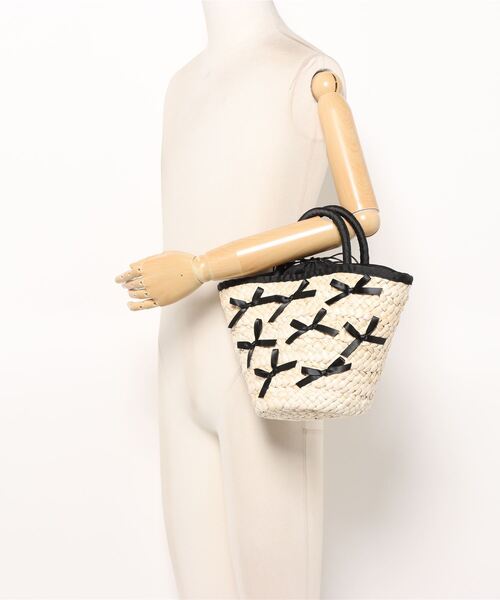 TONE SELECT GOODS（トーンセレクトグッズ）の「Liaa/リボン付き かごバッグ A18352（かごバッグ・レディース・ピンク/ブラック/ブルー・FREE）」の22枚目の写真