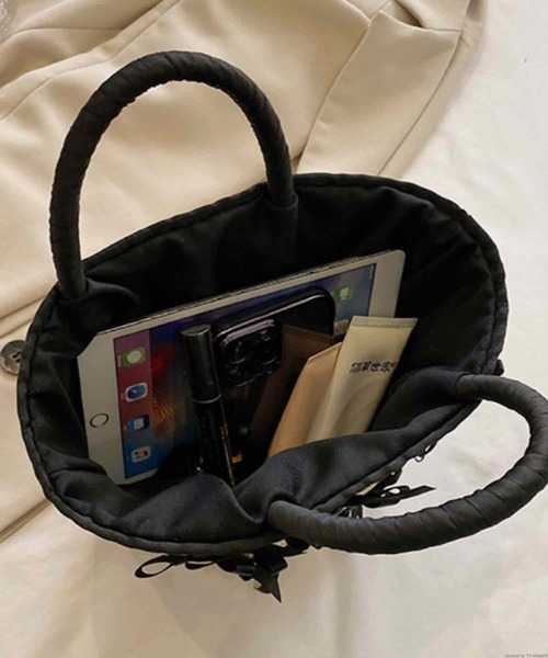 TONE SELECT GOODS（トーンセレクトグッズ）の「Liaa/リボン付き かごバッグ A18352（かごバッグ・レディース・ピンク/ブラック/ブルー・FREE）」の15枚目の写真