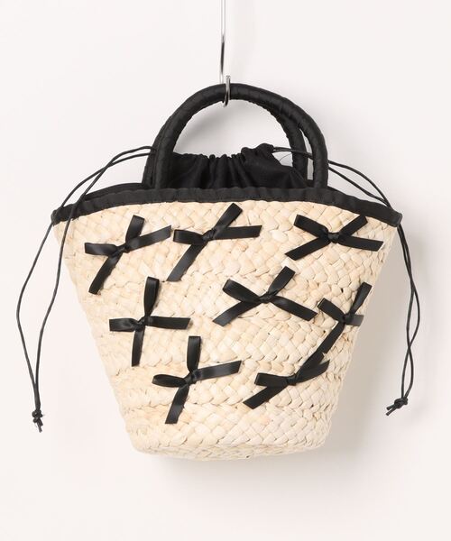 TONE SELECT GOODS（トーンセレクトグッズ）の「Liaa/リボン付き かごバッグ A18352（かごバッグ・レディース・ピンク/ブラック/ブルー・FREE）」の5枚目の写真