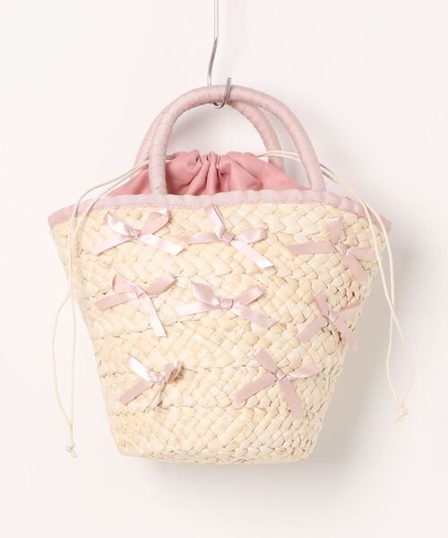TONE SELECT GOODS（トーンセレクトグッズ）の「Liaa/リボン付き かごバッグ A18352（かごバッグ・レディース・ピンク/ブラック/ブルー・FREE）」の6枚目の写真