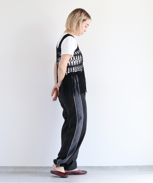 cepo（セポ）の「シアードロストサイドラインパンツ　〈セットアップ可能〉（その他パンツ・レディース・ブラック/オフホワイト/ネイビー・M）」の10枚目の写真