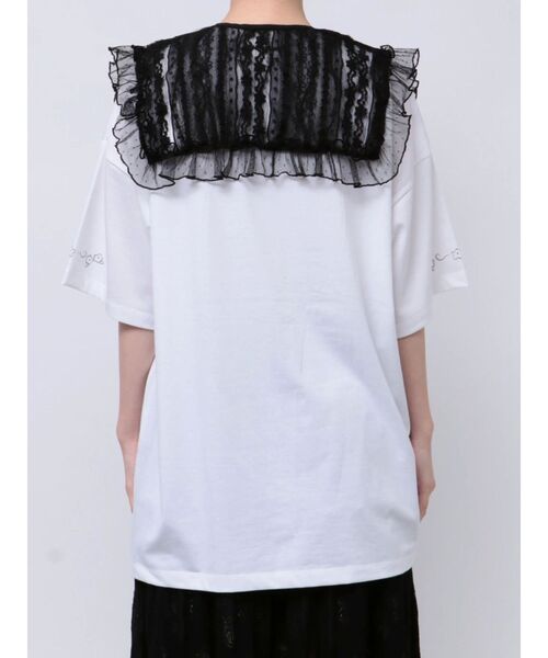 merry jenny（メリージェニー）の「チュールシアーフリルカラー（付け襟・レディース・ブラック/オフホワイト/アイボリー・FREE）」の5枚目の写真