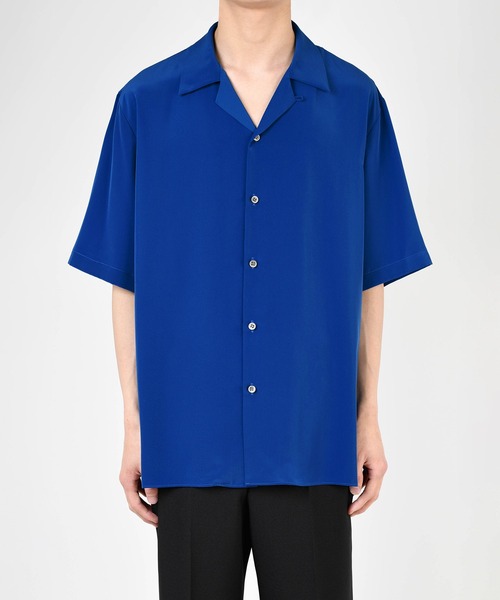 ROMANI Short Sleeve Open Collar Mexican Shirt Cuban Shirt Box Shirt Men's S Size polyester navy blue type Vintage Second Hand main image 1