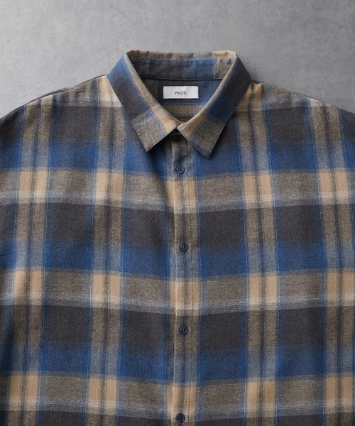 ブラウス シャツ 「UNISEX」チェックドローコードシャツ レディース メンズ ブラウス シャツ ビッグシルエット ダブルポケット ドローコード