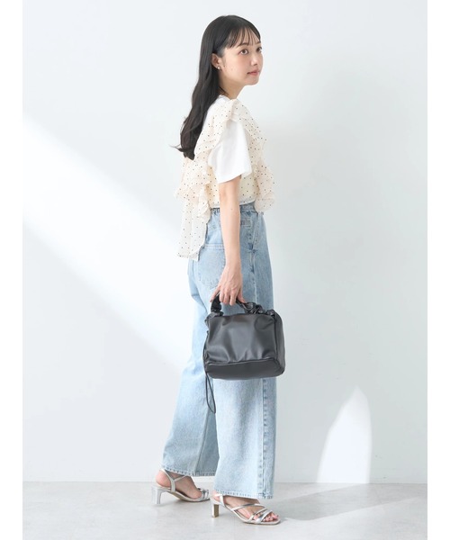 earth music&ecology（アースミュージックアンドエコロジー）の「フロッキードットフリルビスチェ（ベスト・レディース・アイボリー/ブラック・FREE）」の14枚目の写真