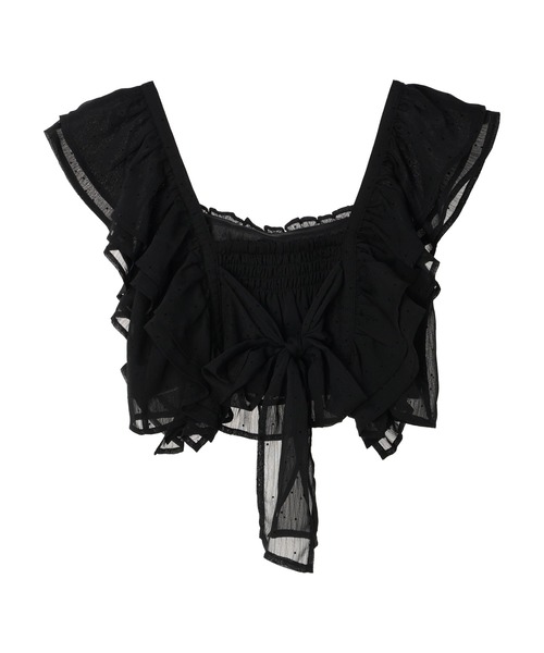 earth music&ecology（アースミュージックアンドエコロジー）の「フロッキードットフリルビスチェ（ベスト・レディース・アイボリー/ブラック・FREE）」の21枚目の写真