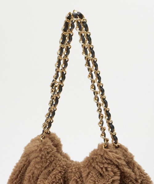 VIOLAd'ORO(ヴィオラドーロ)の「【VIOLAd'ORO (ヴィオラドーロ) 】エコファーチェーントート(ショルダーバッグ・レディース・ブラウン・FREE)」の6枚目の写真