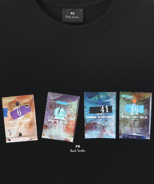 【Paul Smith】\"Plant Seeds\" 半袖Tシャツ ヴィンテージ調 綿 セール】'Plant Seeds' 半袖Tシャツ / 242550 011R（Tシャツ