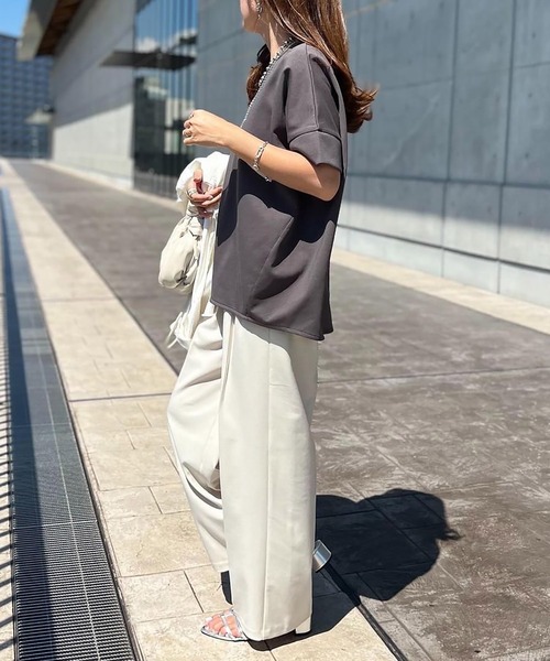 ネックが選べる！ライトダンボールダブルスリーブプルオーバー Emma