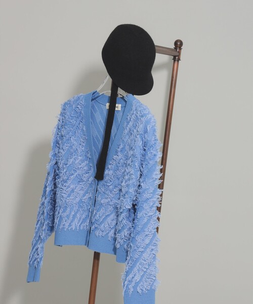 Ray BEAMS(レイビームス)の「ウール混 リボン キャップ(キャップ・レディース・ブラック/ラベンダー・ONE SIZE)」の2枚目の写真