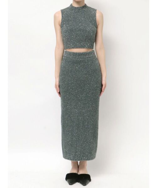 RESEXXY（リゼクシー）の「グリッタータイトニットスカート【セットアップ着用可能】（スカート・レディース・グレー/ブラック/ピンク・FREE）」の8枚目の写真