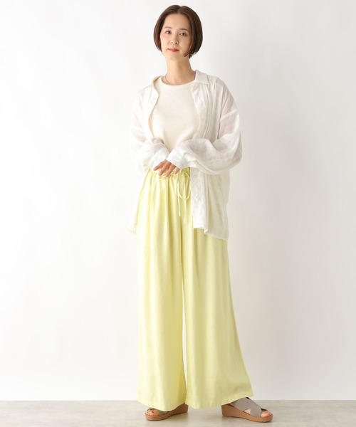 LEPSIM（レプシィム）の「ジャガードストライプシャツ　127578（シャツ/ブラウス・レディース・イエロー/アイボリー/ブラック・FREE）」の4枚目の写真