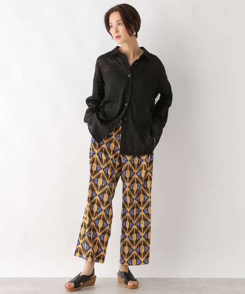 LEPSIM（レプシィム）の「ジャガードストライプシャツ　127578（シャツ/ブラウス・レディース・イエロー/アイボリー/ブラック・FREE）」の10枚目の写真